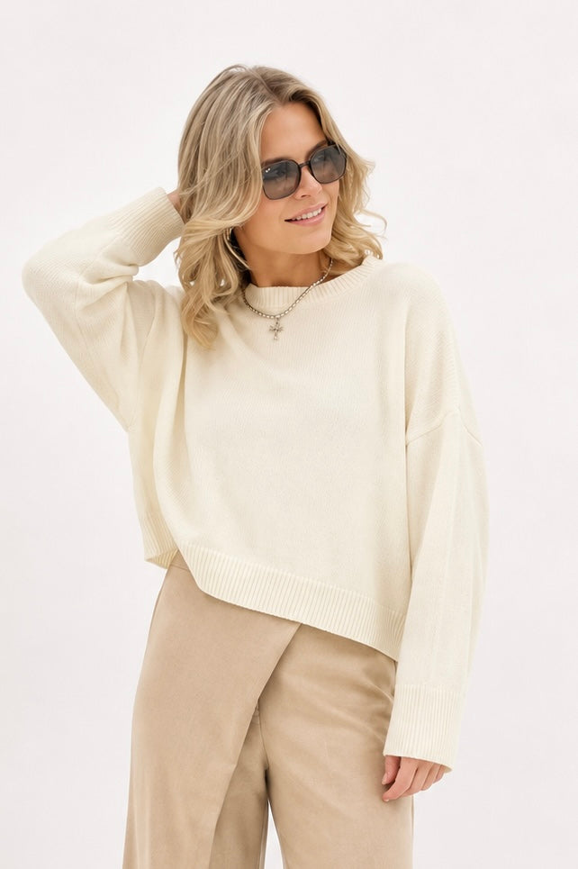Grace | Classic Cream Knit Sweater