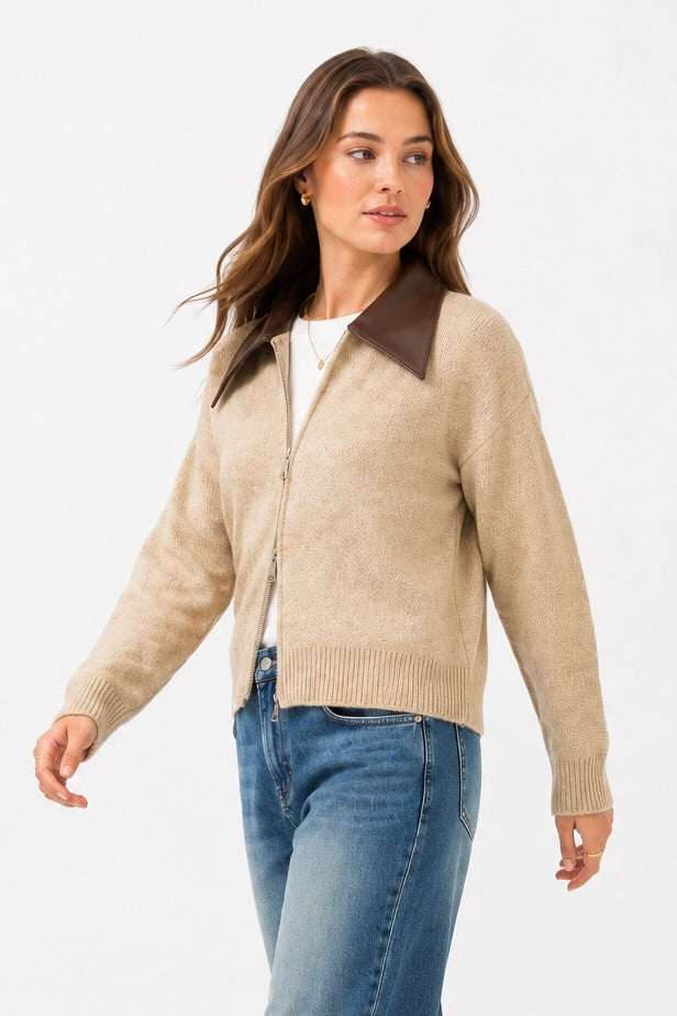CARDIGAN CORTO CON CREMALLERA