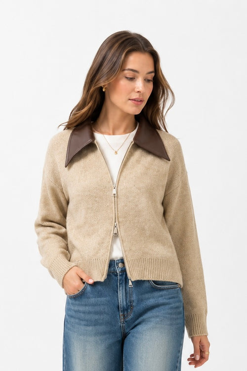 CARDIGAN CORTO CON CREMALLERA
