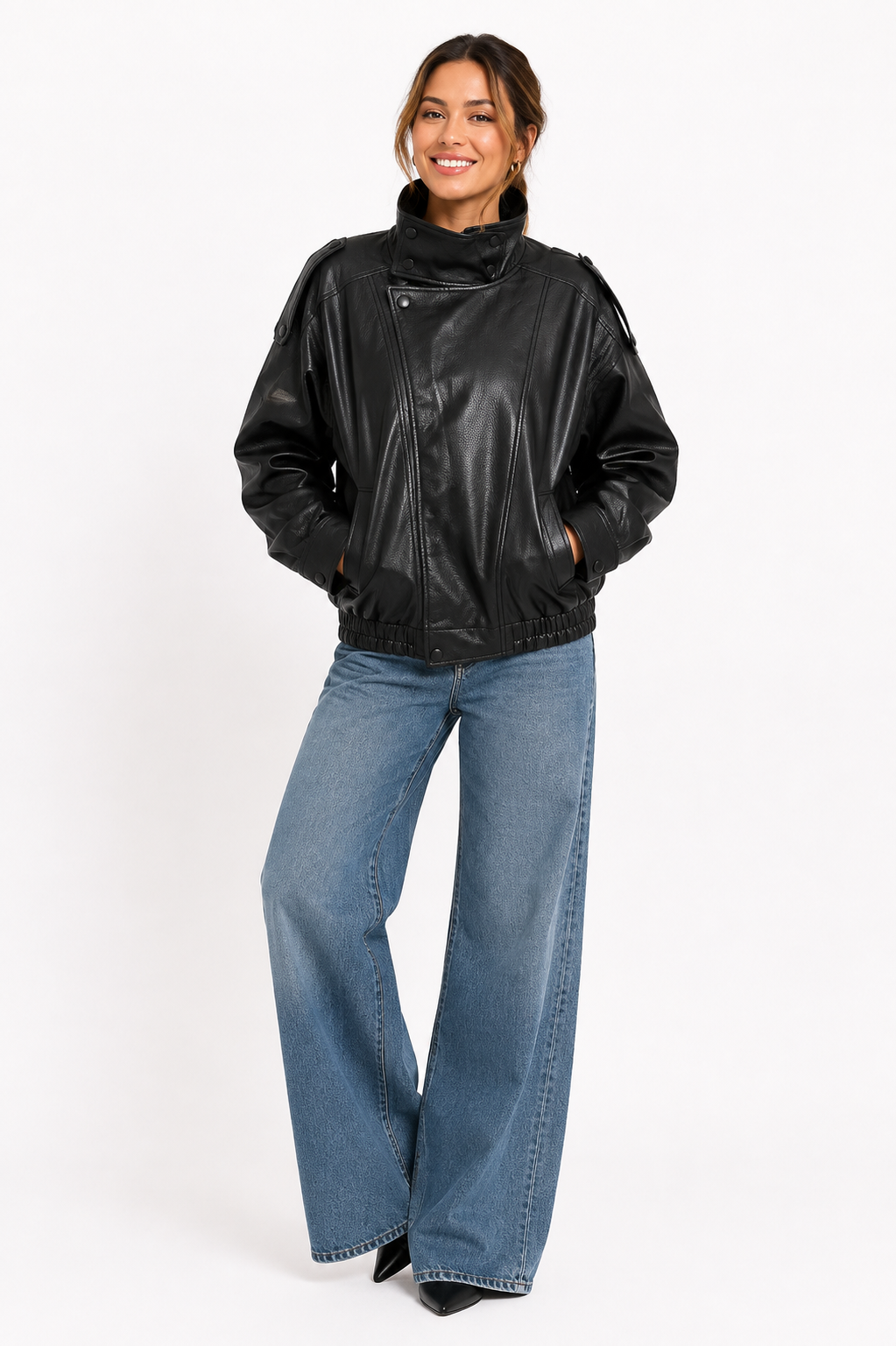 Vera | Black Leather Jacket