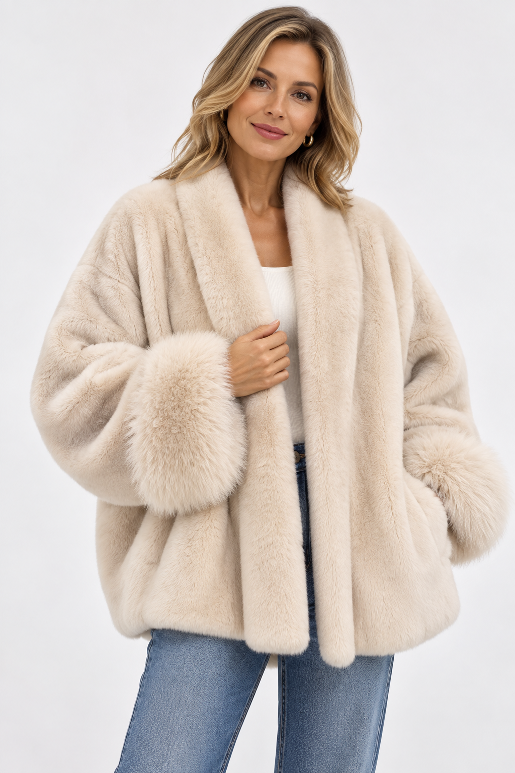 Blair | Oversized Faux Fur Cuff Jacket